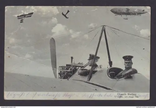 Ansichtskarte Feldpot Oberleutnant Keller 1. Lothringer Infantrie Regiment