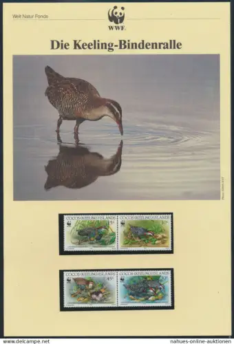 WWF Cocos Island 267-270 Tiere Vögel Keeling-Bindenralle kpl. Kapitel bestehend