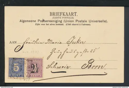 Ansichtskarte Weltevreden Niederländisch Indien Bern Schweiz