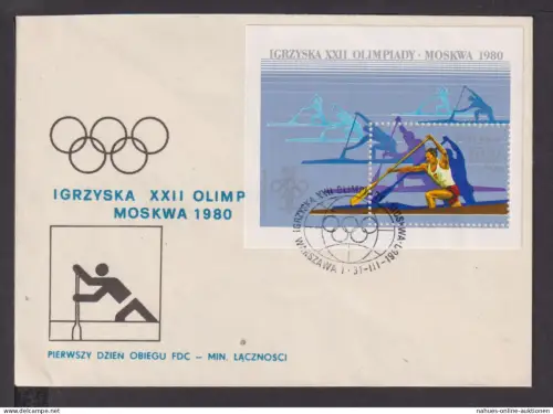 Sport Olympia Briefmarken Russland Europa Brief Block 1980 Olympiade Moskau