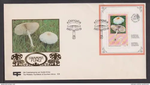 Briefmarken Südafrika Übersee Brief Block 1987 Pilze