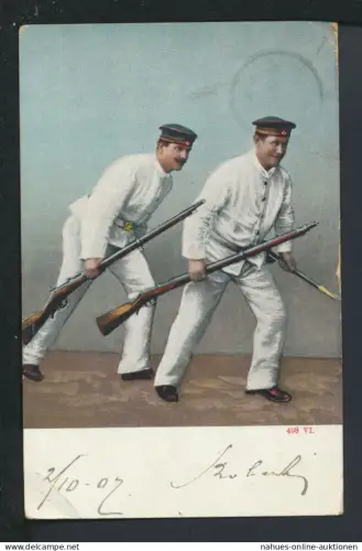 Militaria Waffen Ansichtskarte Weltevreden Niederländisch Indien Militär 1907