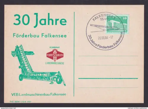 Falkensee Brandenburg VEB Landmaschinenbau 30 J. Förderbau Falkensee Bergbau