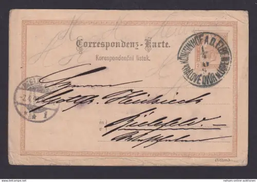 Österreich Ganzsache Králové Königinhof Elbe Hradec Tschechien Bielefeld