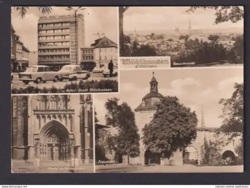 Ansichtskarte Mühlhausen Thüringen Gastronomie Hotel Stadt Mühlhausen Frauentor