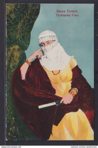 Ansichtskarte Türkei Künstlerkarte Türkische Frau Landestypische Bekleidung