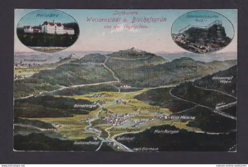 Bahnpost Bayern Altdeutschland Weissenstadt Bischofsgrün Ansichtskarte Bahnhof