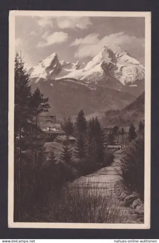 Bayern Altdeutschland Berchtesgaden Watzman + Ache Berge Leipzig Reudnitz Berge