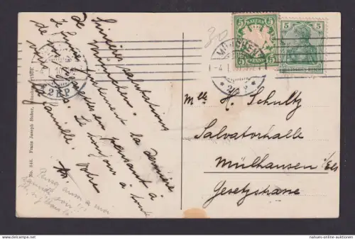 München Ansichtskarte Deutsches Reich MIF Altdeutschland Bayern Wappen Germania