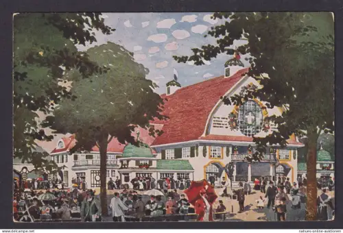 Ansichtskarte München tolle Künstlerkarte Bayerische Gewerbeschau 1912