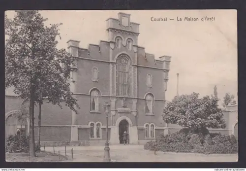 Ansichtskarte Courtal Belgien Gefängnis n. Unterjessingen Baden Württemberg