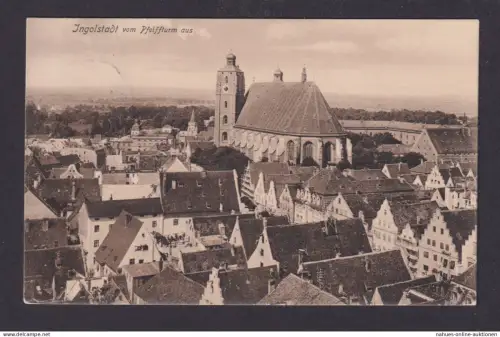 Bayern Altdeutschland Ingolstein Ansichtskarte nach Leipzig Reudnitz 1908