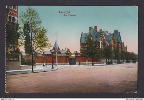 Ansichtskarte Feldpost Coutrai Belgien La Caserna Kaserne n.