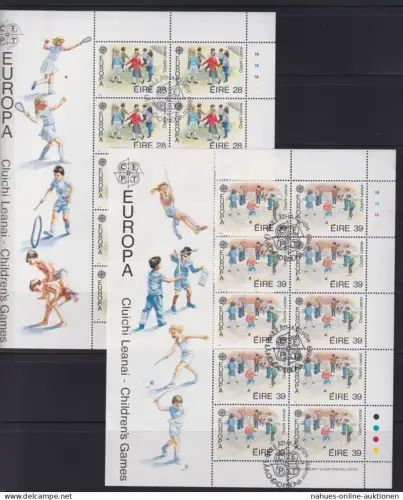 Irland Europa Kinderspiele 679-680 Kleinbogensatz Luxus gestempelt Sport