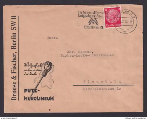 Berlin Deutsches Reich Brief SST Internationale Leipziger Messe 1937