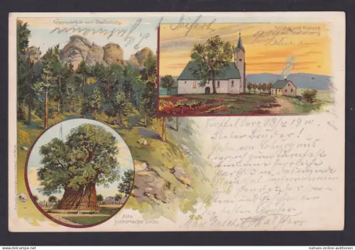 Ansichtskarte Künstlerkarte Staffelstein Bayern Kirche Klause Staffelberg n.