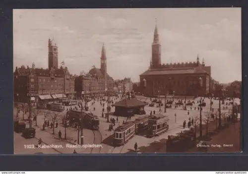 Ansichtskarte Kobenhavn Kopenhagen Dänemark Hauptstadt Raadhuspladsen Rathaus