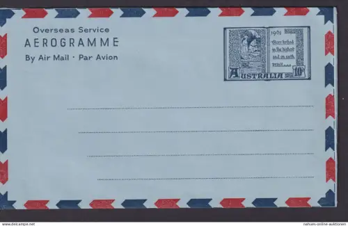 Weihnachten Christmas Flugpost Brief Air Mail Australien Ganzsache Aerogramm 10d