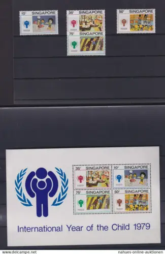 Singapur Singapore Asien Asia 335-338 + Block 11 Jahr des Kindes Luxus