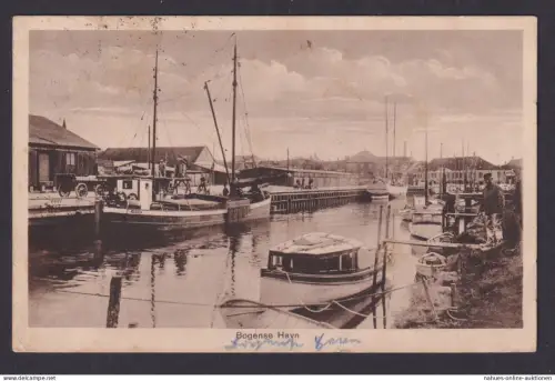 Ansichtskarte Begense Dänemark Havn Hafen Schiffe n. Gauensieck Dochtersen