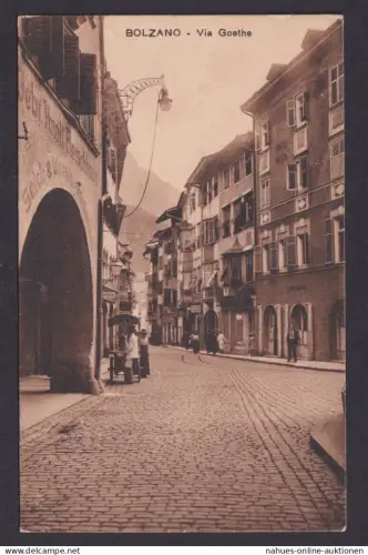Ansichtskarte Bolzano Bozen Italien Via Goethe Geschäftsstrasse