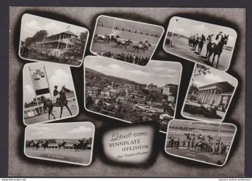 Ansichtskarte Iffezheim Baden Württemberg Sport Pferdesport Rennplatz Versch.