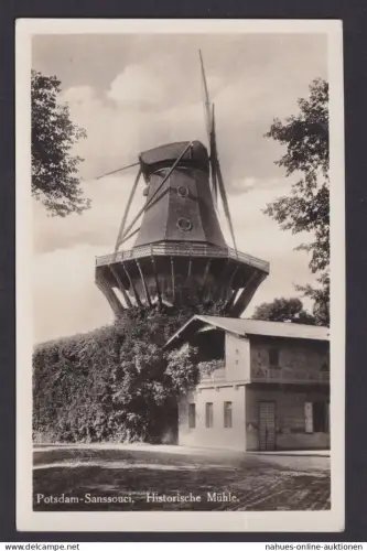 Ansichtskarte Potsdam Sanssouci Brandenburg Historische Mühle ab Berlin