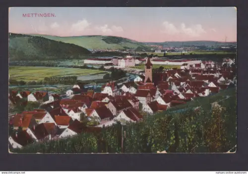 Ansichtskarte Mettingen NRW Totalansicht Künstler n. Leipzig Sachsen