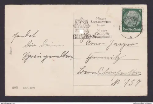 Chemnitz Sachsen Deutsches Reich Ansichtskarte SST 5 Jahre Reichsluftschutzbund