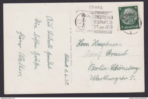 Lübeck Schleswig Holstein Deutsches Reich Ansichtskarte SST Fernsprecher spart