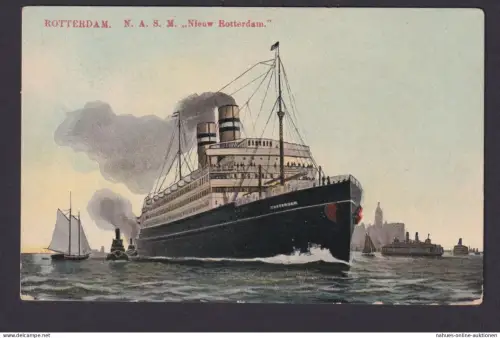 Ansichtskarte Rotterdam Holland Schifffahrt Seefahrt Marine Dampfer Nieuw