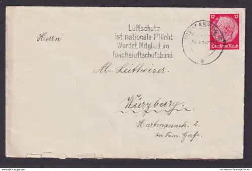 Pirmasens Rheinland Pfalz Deutsches Reich Brief SST Luftschutz ist nationale