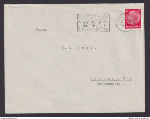 Stettin Pommern Deutsche Ostgebiete Szczecin Polen Deutsches Reich Brief