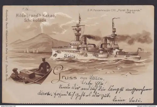 Ansichtskarte Seesen Niedersachsen Künstlerkarte Reklame Hildebrands Kakao