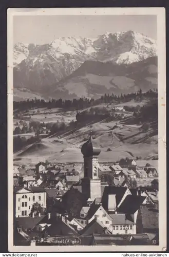 Ansichtskarte Immenstadt Bayern Allgäu Totalansicht Daumengruppe Gebirge n.