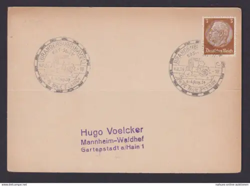 Brandenburg a. d. Havel Deutsches Reich Drittes Reich Karte Anlass SST KdF Stadt