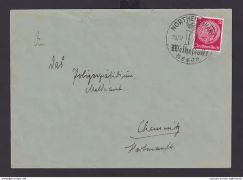 Nordheim Niedersachsen Deutsches Reich Drittes Reich Brief SST Weihestätte NS