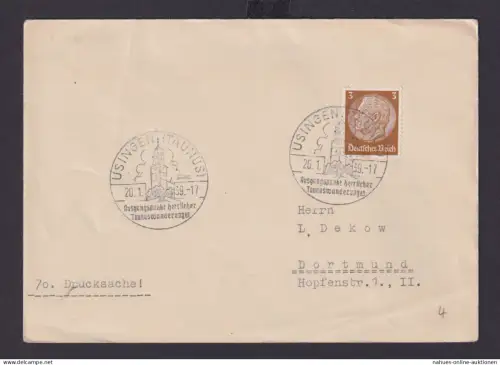 Usingen Hessen Deutsches Reich Drittes Reich Brief Urlaub Erholung Reisen SST