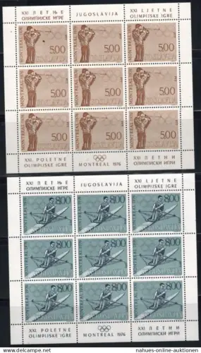 Olympia Sport Jugoslawien 1656-1659 Sommerspiele Montreal Kleinbogensatz