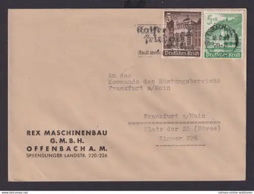 Offenbach Main Hessen Deutsches Reich Drittes Reich Brief SST Kaiser Frieden n.
