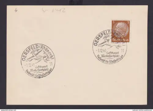 Gersfeld Rhön Hessen Deutsches Reich Drittes Reich Karte Urlaub Erholung SST