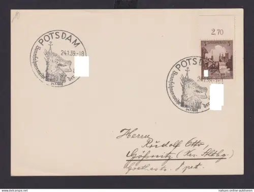 Potsdam Brandenburg Deutsches Reich Drittes Reich Karte selt SST Bannfahnenweihe