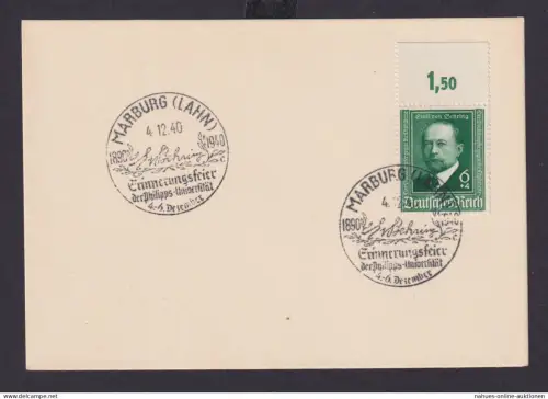 Marburg Lahn Hessen Deutsches Reich Drittes Reich Karte Anlass SST Erinnerungs