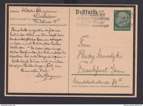 Wiesbaden Hessen Deutsches Reich Drittes Reich Karte Anlass SST Besucht den