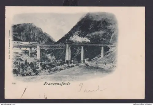 Ansichtskarte Franzenfeste Südtirol Italien Eisenbahn Brücke n. Weisser Hirsch