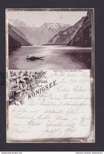 Vorläufer Ansichtskarte Königsee Bayern ab St. Johann Pongau Österreich n.