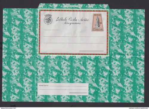 Flugpost Timor Portugal Kolonien interessante Ganzsache Aerogramm 3,00 $