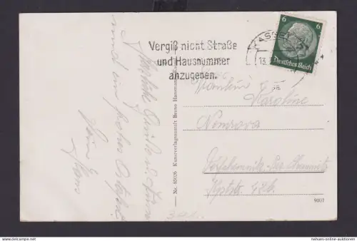 Kassel Hessen Deutsches Reich Drittes Reich AK Karte Postsache SST Vergiß nicht
