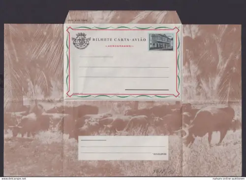 São Tomé und Príncipe Afrika Ganzsache Portugal Kolonien Aerogramm