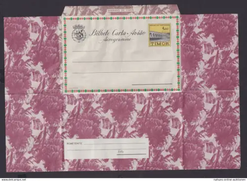 Flugpost Timor Portugal Kolonien interessante Ganzsache Aerogramm 4,50 $
